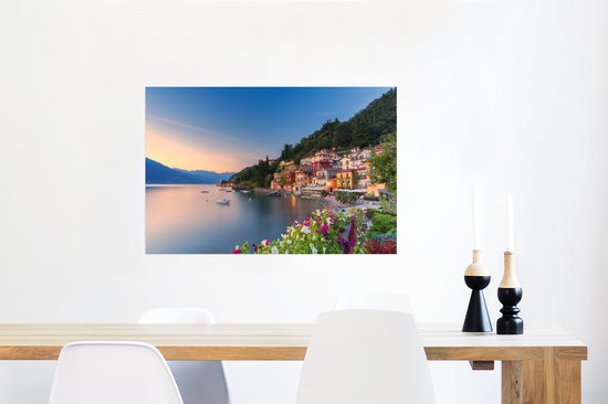Zonsondergang in Italië poster papier 60x40 cm - Foto print op Poster (wanddecoratie woonkamer / slaapkamer) - PosterMonkey