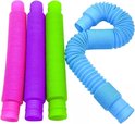 Roze, paarse, groene en blauwe buizen.