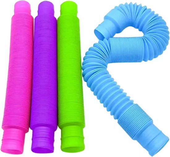 Roze, paarse, groene en blauwe buizen.