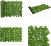 vidaXL Balkonscherm met groene bladeren 300x75 cm - Balkonscherm - Balkonschermen - Privacyscherm - Privacyschermen