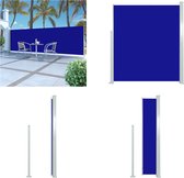 vidaXL Tuinscherm uittrekbaar 160x500 cm blauw - Windscherm - Windschermen - Zijscherm - Zijschermen