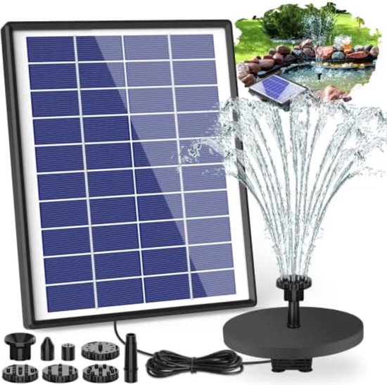 Solar fontein - Solar fontein op zonne energie - Fontein buiten - 6,5W