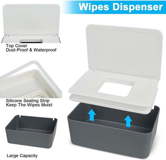 Doos Voor Vochtige Doekjes Baby's, Box Vochtig Toiletpapier Witte Opbergdoos Met Deksel Houdt De Doeken Papieren Thuis En Op Kantoor 1235799122