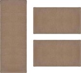 Karat Slaapkamen vloerkleed - Dynasty - Lichtbruin - 1 Loper 67 x 330 cm + 2 Loper 67 x 130 cm