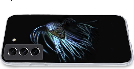 Coque Samsung Galaxy S21 FE - Poisson - Staart - Zwart - Coque de téléphone en Siliconen