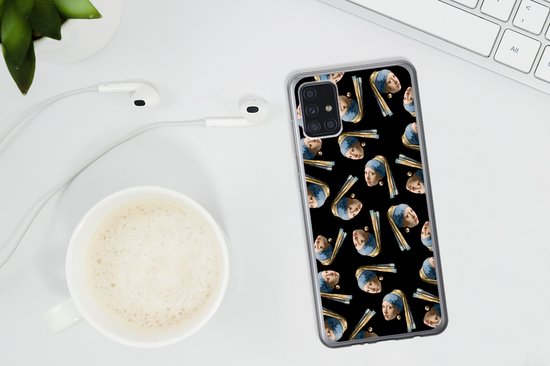 Coque Samsung Galaxy A52 5G - Boucle d'oreille Fille à la Perle - Motif - Vermeer - Siliconen