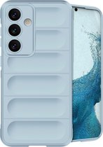 iMoshion Hoesje Geschikt voor Samsung Galaxy S24 Hoesje Siliconen - iMoshion EasyGrip Backcover - Lichtblauw