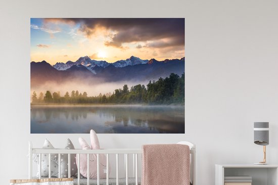 Stickers muraux - Mer - Berg - Nouvelle-Zélande - 120x90 cm - Film adhésif