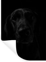 Muurstickers - Sticker Folie - Hond - Huisdier - Zwart - 90x120 cm - Plakfolie - Muurstickers Kinderkamer - Zelfklevend Behang - Zelfklevend behangpapier - Stickerfolie