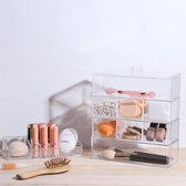 3-delige lade-organizerset, stapelbare make-up-organizer, cosmetische make-up-opslag, acryl lade-organisatiesysteem met 15 compartimenten voor lippenstift, nagellak, accessoires