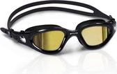 BTTLNS Zwembril - Gespiegelde lenzen - Extra UV-filtering - Duurzame en silicone materiaal - Anti-condens lenzen - Multi functionele zwembril - Inclusief zwembril zakje - Valryon 1.0 - Goud