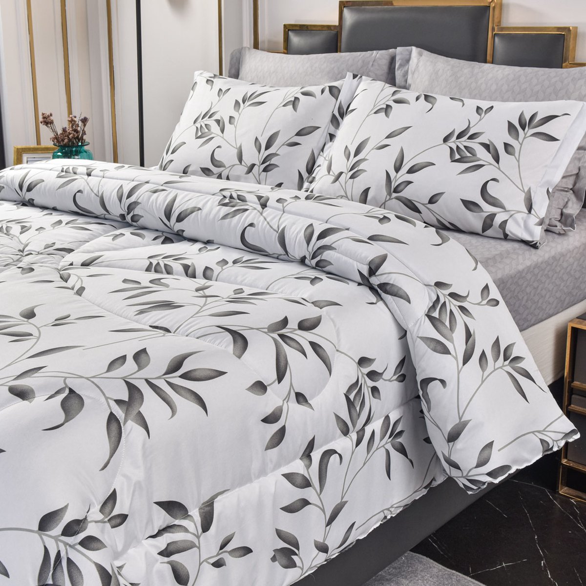 Dekbed zonder overtrek (incl. kussenslopen ) | 140x200 cm | Patroon Nora | All year dekbed 400gr./m2