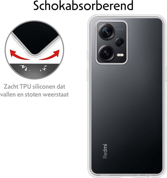 Coque pour Xiaomi Redmi Note 12 Pro Plus Coque en Siliconen - Coque pour Xiaomi Redmi Note 12 Pro Plus Coque Siliconen - Transparent - 2 Pièces