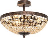 QAZQA mondrian - Klassieke Plafondlamp - 3 lichts - Ø 35 cm - Brons - Woonkamer | Slaapkamer | Keuken