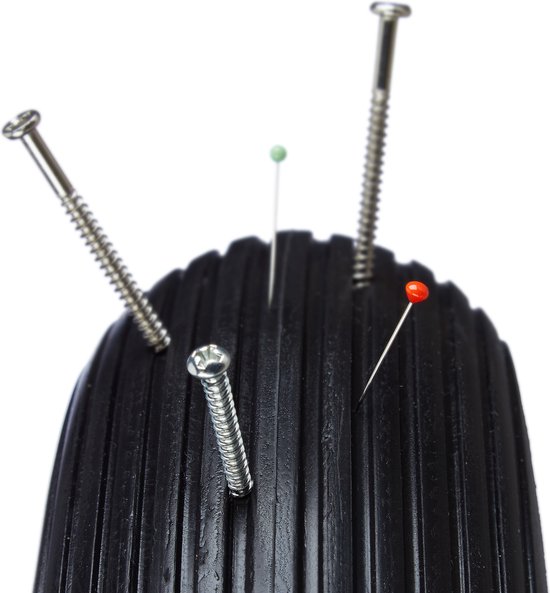 kruiwagenwiel - 3.50-6 - set van 2 - massief rubber - anti-lek - tot 100 kg - zwart-rood van Merkloos	 — afbeelding 5