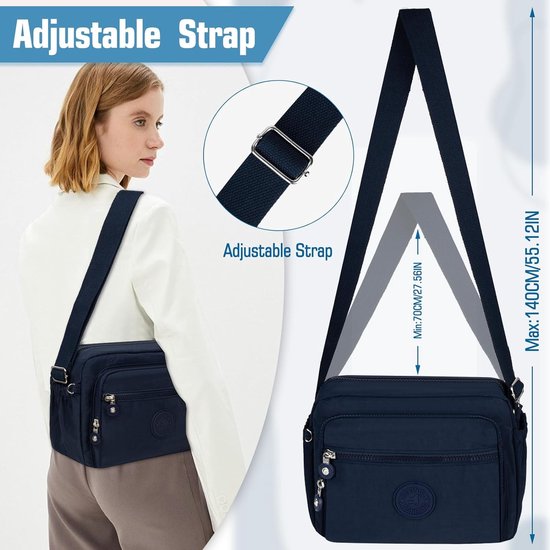 Schoudertas voor dames sportieve schoudertas voor dames middelgroot nylon bol
