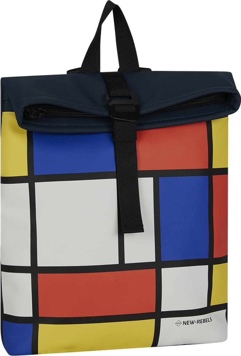 New Rebels Mart Art Los Angeles Mondriaan Mini 7L Rugzak Rolltop Waterafstotend