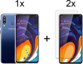 Samsung M40 Hoesje Transparant en Samsung A60 Hoesje Transparant - Samsung Galaxy M40/A60 Hoesje Transparant Siliconen Case Hoes - 2x Samsung Galaxy A60/M40 Screenprotector