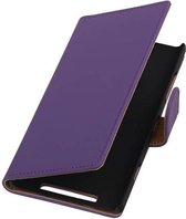 Bookstyle Wallet Case Hoesjes voor Nokia Lumia 830 Paars
