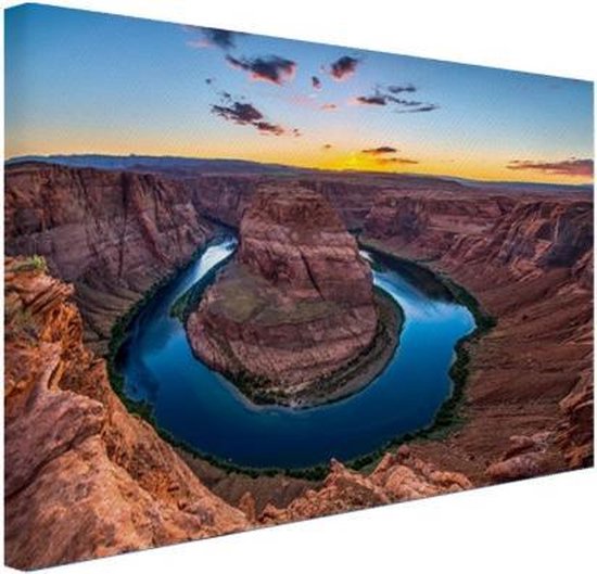 Horseshoe Bend America Canvas 120x80 cm - Tirage photo sur toile (Décoration murale salon / chambre)