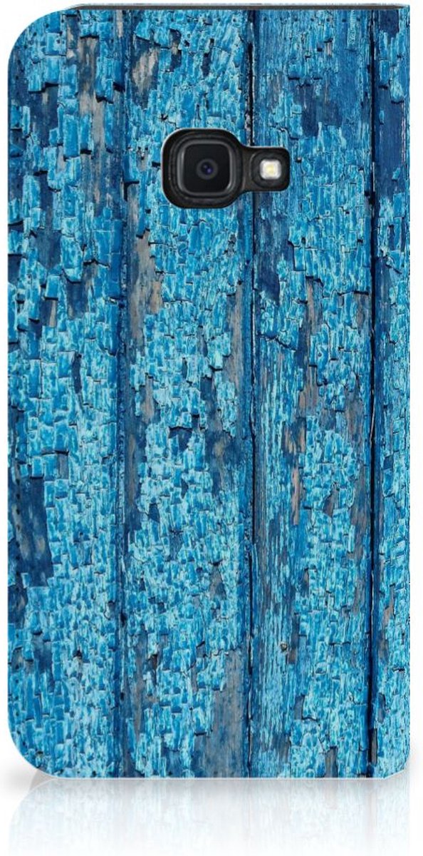 Samsung Galaxy Xcover 4s Book Wallet Case Wood Blue