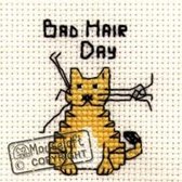 Mini Borduurpakketje Kat Bad Hair Day - Mouseloft