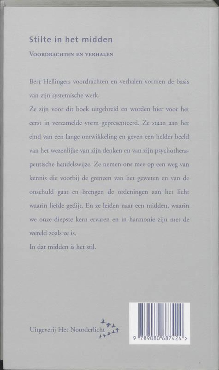 Stilte In Het Midden - back cover