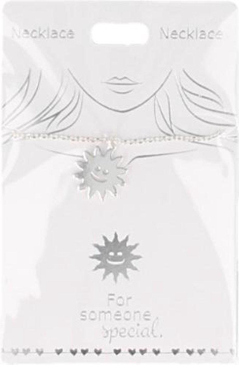 Ketting Zon, silver plated