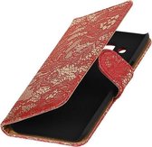 BestCases.nl Huawei Ascend Y300 Lace booktype hoesje Rood