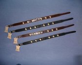 Leren halsband met Labradorkop versiering - 57 cm - Bruin