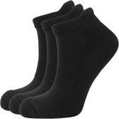 Bamboe - 3 paar - Sneaker - sokken - Zwart - maat 37-40