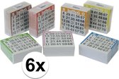 3x Bingo kaarten 1-75 gekleurd