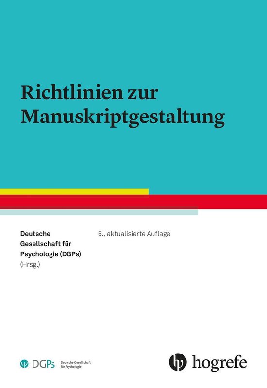 Richtlinien zur Manuskriptgestaltung - cover