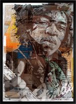 Jimi Hendrix schilderij (reproductie) 51x71cm