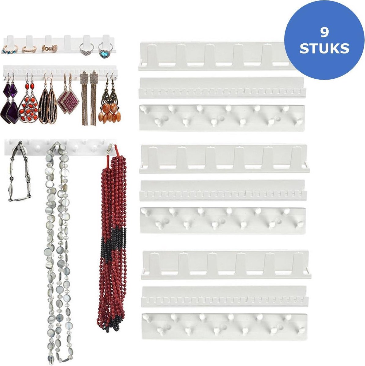 Sieraden Opberger | Sieradenhouder | Hanger | Zelfklevend Materiaal | 9  Stuks |... | bol.com