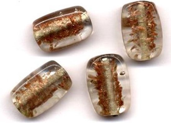 24 Stuks Hand-made Jewelry Beads - Transparant Goud
