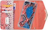 Apple iPhone 8 Plus Hoesje - Mobilize - Velvet Serie - Kunstlederen 2in1 Case / Clutch - Coral Snake - Hoesje Geschikt Voor Apple iPhone 8 Plus