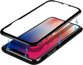 Magnetic - Hoesje – Iphone Xs Max - Met 9H Glas Achterkant Aluminium Metalen Bumper - Adsorption Case - High-Impact Cover