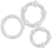 Get Hard Triple Penis Ringen - Transparant