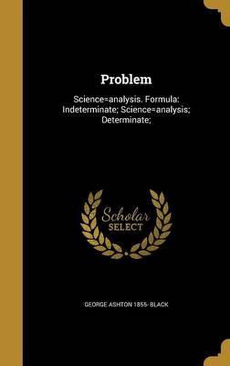 Problem van George Ashton 1855- Black