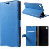 Litchi wallet hoesje Sony Xperia Z4 blauw