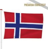 Noorse Vlag Noorwegen 150x225cm - Kwaliteitsvlag - Geschikt voor buiten