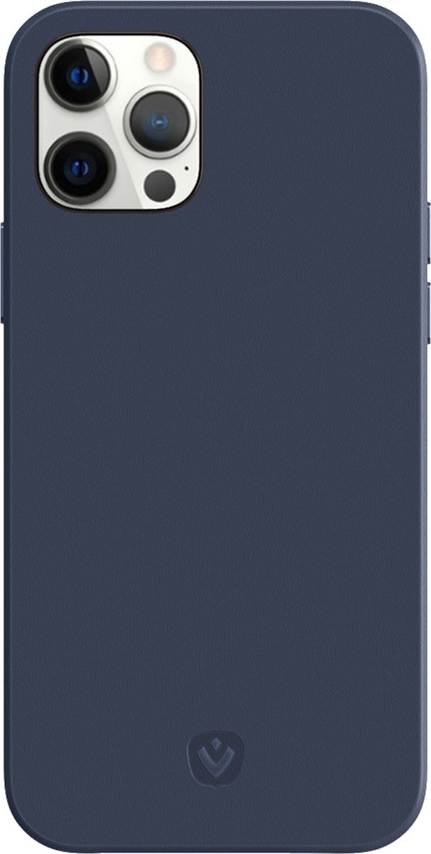 Valenta - Back Cover Snap Luxe - Blauw - Leer - iPhone 12 - 12 Pro