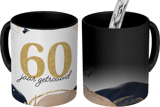 Mug Magique - Mug Photo sur Chaleur - Mariage - 60 ans - Fête - 350 ML