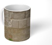 Mok - Gemetselde vintage stenen muur - 350 ML - Beker