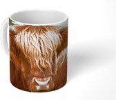 Mok - Schotse Hooglanders - Bruin - Gras - 350 ML - Beker