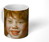 Mok - Koffiemok - Lachende jongen - Schilderij van Frans Hals - Mokken - 350 ML - Beker - Koffiemokken - Theemok