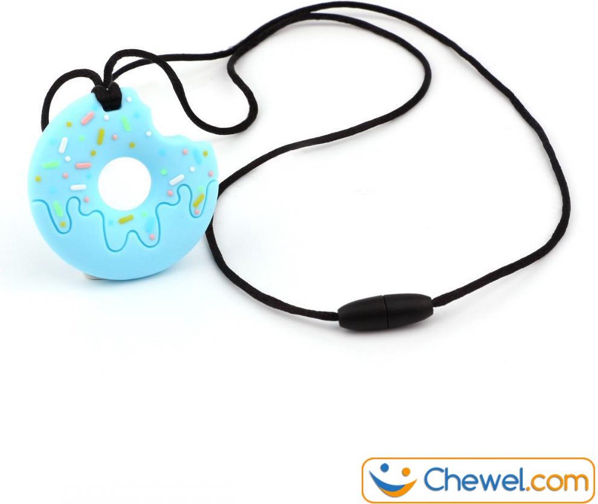 Bijtketting | Donut Happy Sprinkles | Blauw | Chewel ® — afbeelding 6