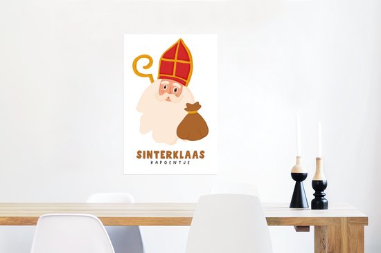 Affiche Saint Nicolas - Citation - Saint Nicolas - 60x90 cm - Décoration Saint Nicolas - Décoration Saint Nicolas - Chambre de bébé