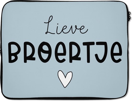 Housse pour ordinateur portable 15 pouces - Brother - Coeur - Blauw - Housse pour ordinateur portable